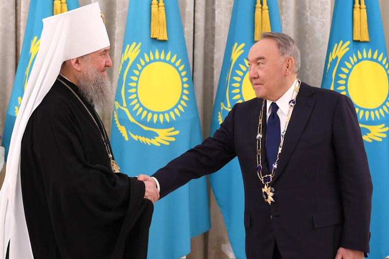 Елбасына Қазақстан Православ шіркеуінің жоғары наградасы – «Алғыс» ордені тапсырылды