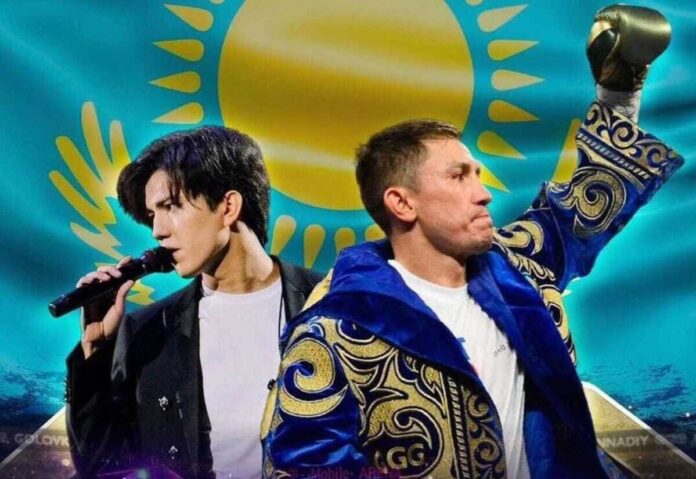 Димаш Құдайберген Головкин мен Канелоның жекпе-жегінде Қазақстан әнұранын орындайды